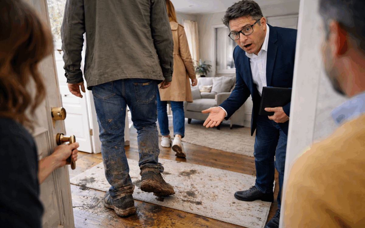 Visite immobiliari in case con bambini: il rispetto inizia davvero dalle scarpe.